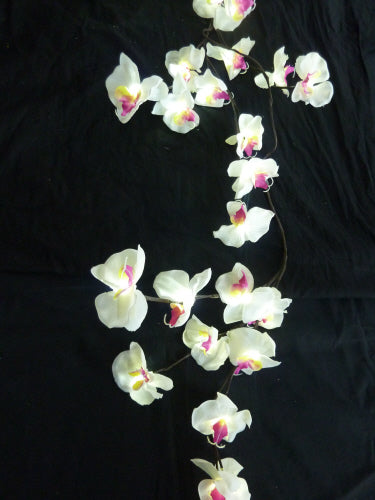 LED Battery Operated Branch with White Orchid Flowers