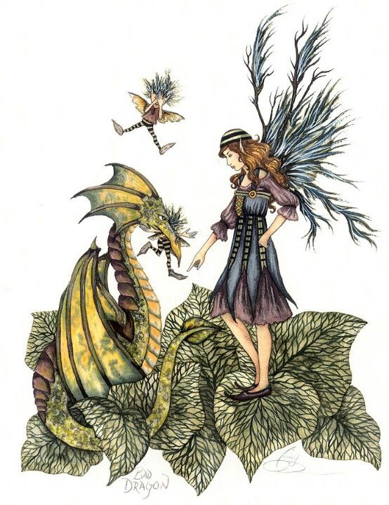 Amy Brown Bad Dragon Fairy Greeting Card