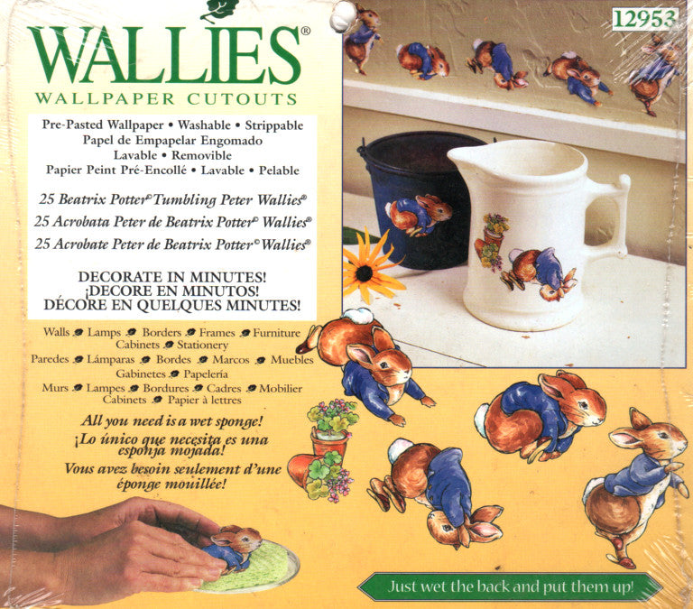 Wallies Beatrix Potter Tumbling Peter Rabbit Wallpaper Cutouts