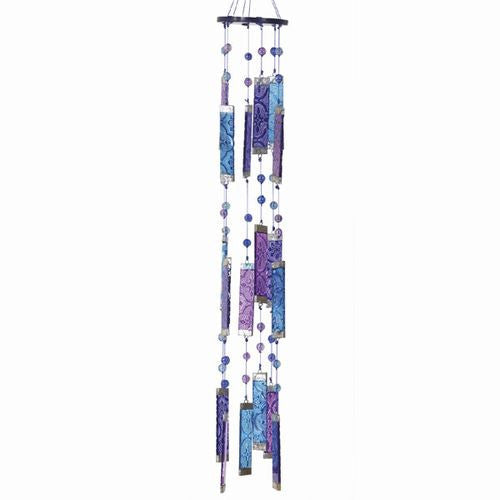Glass Purple & Blue Windchime Suncatcher