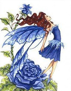 Amy Brown Blue Rose Fairy Postcard