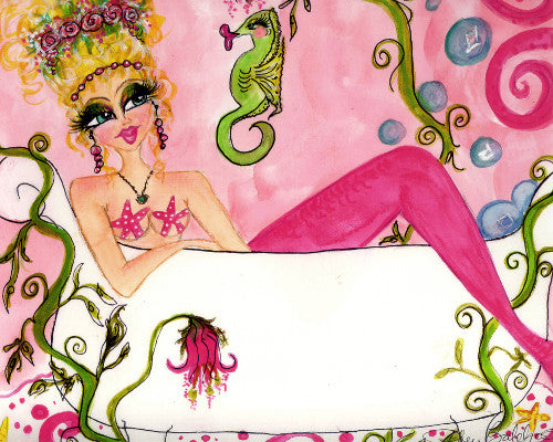 Sherri Baldy Bubble Bath Mermaid Print -- Rare and Retired