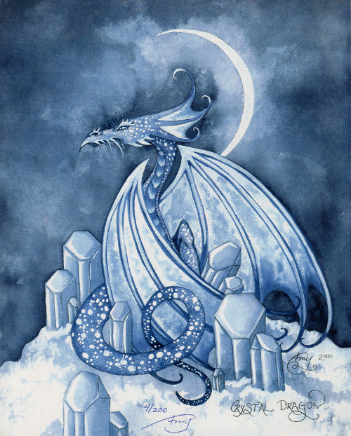 Amy Brown Crystal Dragon Fairy Print -- Limited Edition