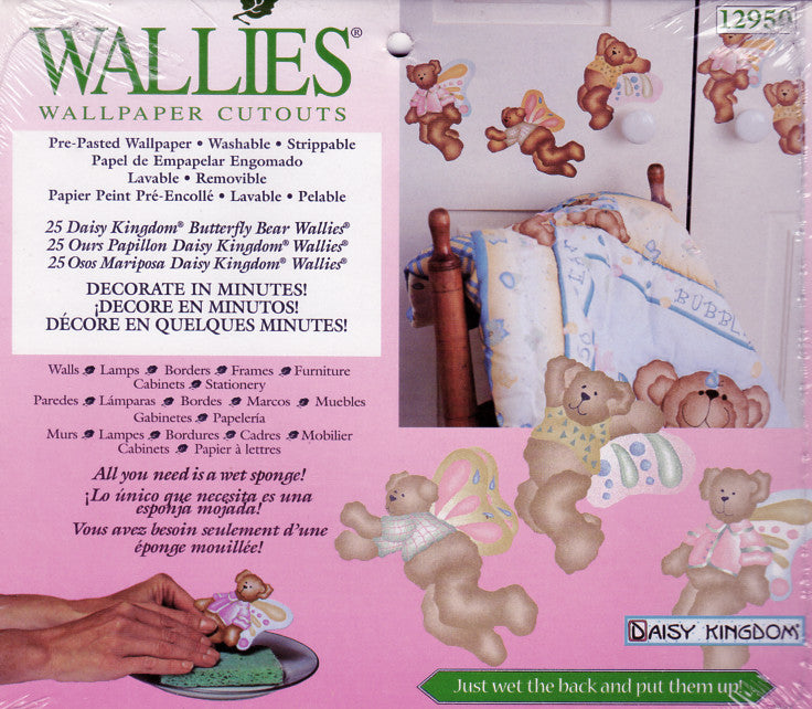 Wallies Daisy Kingdom Butterfly Bear Wallpaper Cutouts