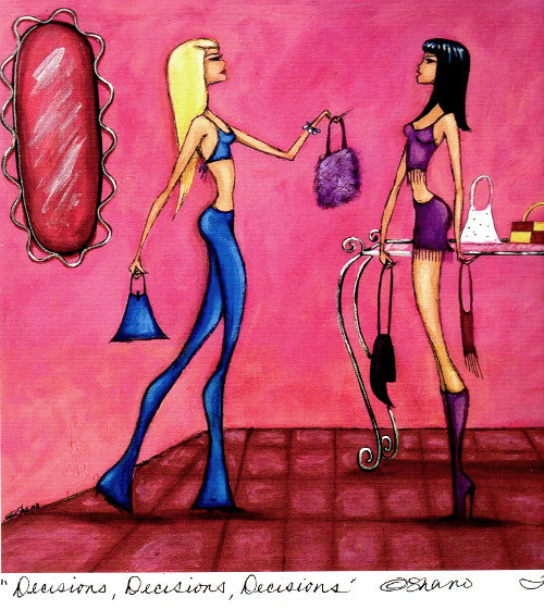 Shano Decisions Decisions Decisions Shopping Giclee Print