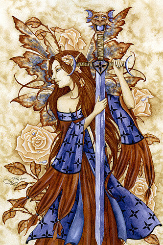 Amy Brown Dragon Sword Print -- Limited Edition