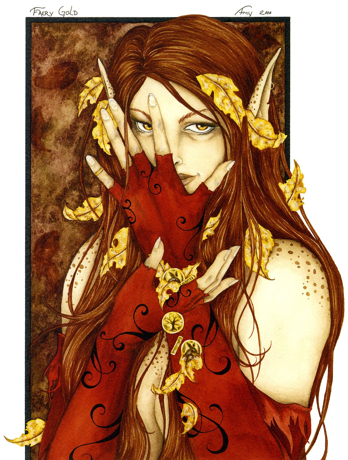 Amy Brown Faery Gold Fairy Print -- Limited Edition