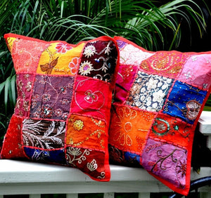 Bohemian Pillow Cover -- Gypsy Red