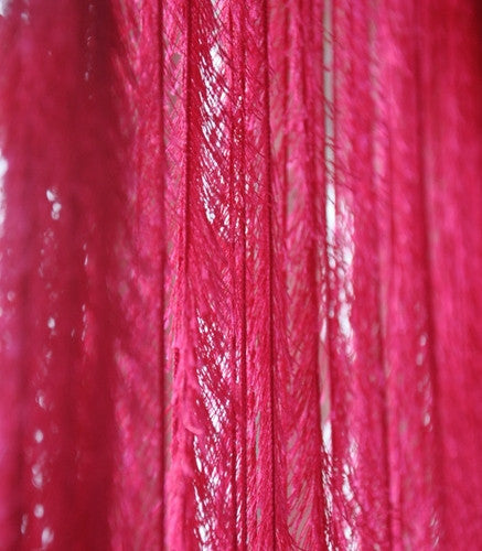 Hot Pink Fringe Feather Like Curtain