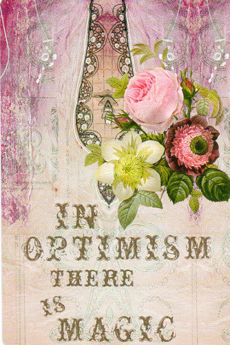 Papaya In Optimism There is Magic Postcard
