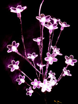 Battery Operated LED Pink Flower Beaded Branch