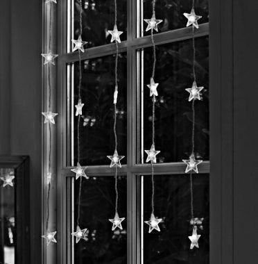Electric LED Lights Lighted Star Curtain