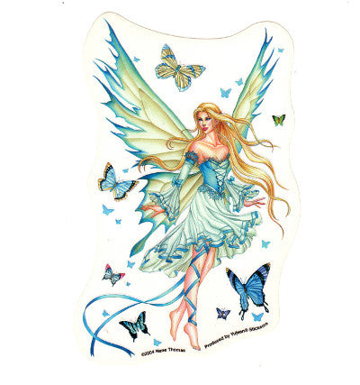 Nene Thomas Prelude in Blue Fairy Butterfly Die Cut Sticker Decal