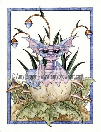 Amy Brown New Arrival Baby Dragon Egg Print