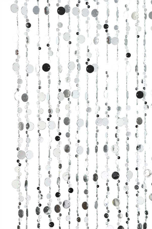 12' Silver Champagne Bubbles Beaded Curtain