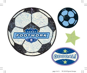 Wallies Peel and Stick Sports Stamps Vinyl Decals