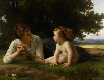 Adolphe William Bouguereau Temptation Mother Child Greeting Card
