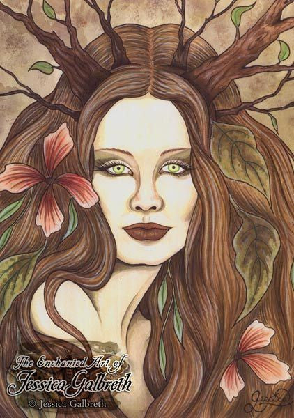 Jessica Galbreth Wood Witch Signed Print