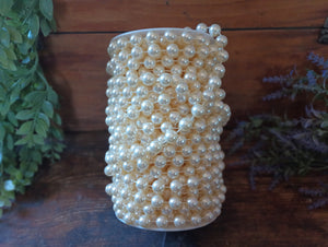 12mm Ivory Pearl Bead Spool -- Roll of Beads Beaded Garland