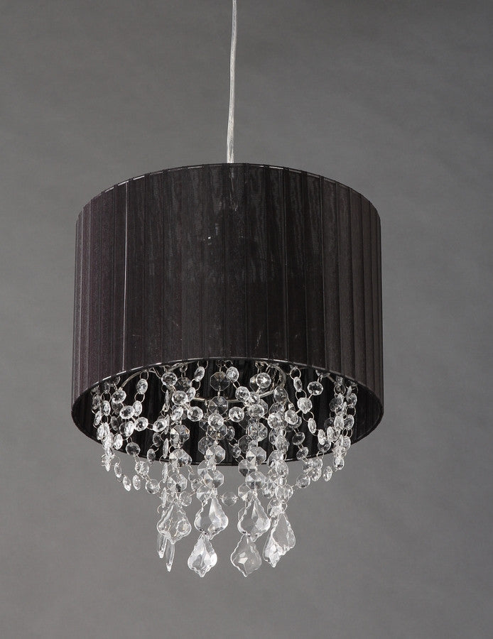 Black String Fabric with Acrylic Crystals Chandelier