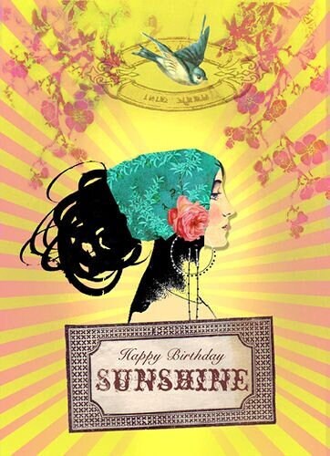 Happy Birthday Sunshine Greeting Card by Papaya