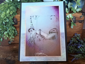 Ragen Mendenhall Star Mermaid Vintage Signed Print