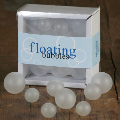 16 Floating Glass Bubbles -- Frosted