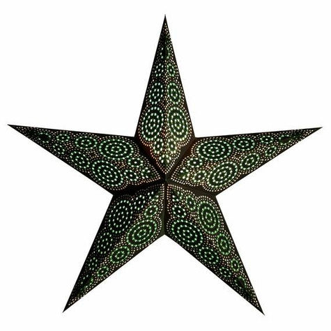 24" Paper Starlightz Lamp -- Marrakesh Green & Brown Star Lantern