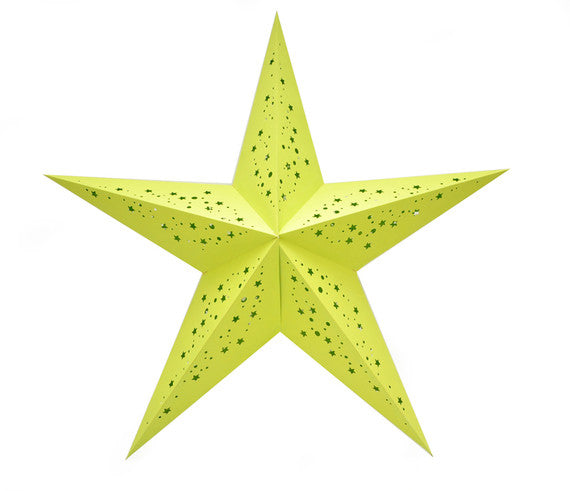 24" Paper Starlightz Lamp -- Mia Green Star Lantern