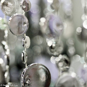 30 Foot Long Silver Champagne Bubbles Beaded Curtain