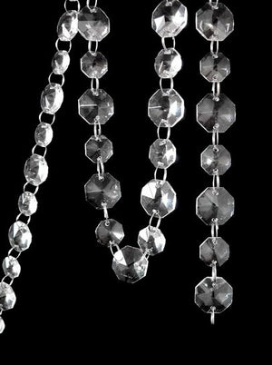 Clear Real Crystal Crystals Beaded Strand Garland -- 30 Feet -- Perfect for Wedding Trees