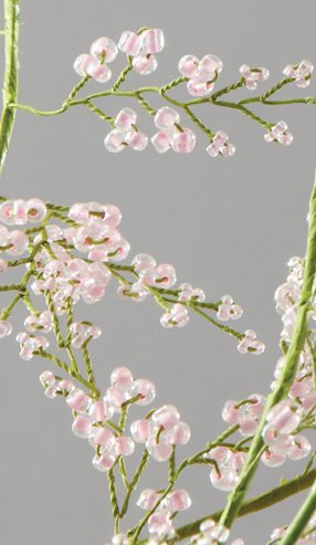 Pink Glass Heather Flower Stem Branch
