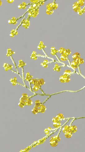 Yellow Glass Heather Flower Stem Branch