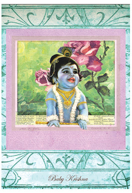 Baby Krishna Greeting Card by Papaya