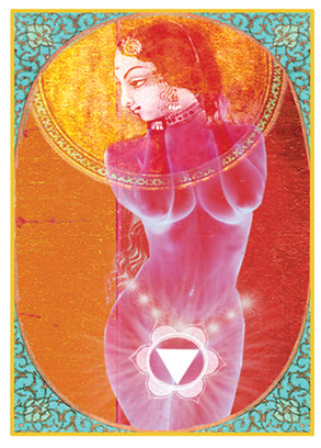 Chakra Woman Greeting Card by Papaya