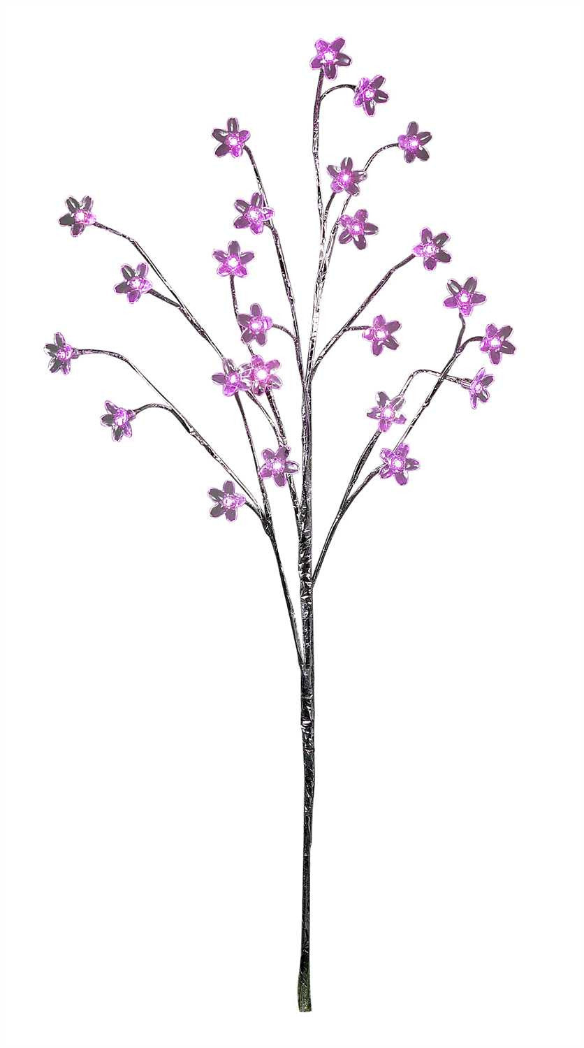 Battery Operated LED Pink Flower Beaded Branch