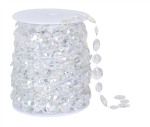 Beads on a Spool, Large Iridescent Diamond Cut
