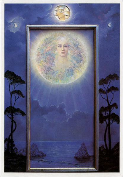 Linda Garland Selene Goddess of the Full Moon Greeting Card