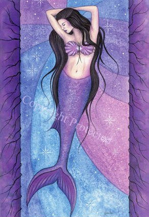 Jessica Galbreth Amethyst Mermaid Limited Edition Print