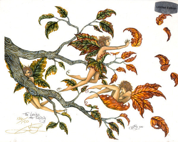Amy Brown Leaves are Turning Limited Edition Signed Fairy Print