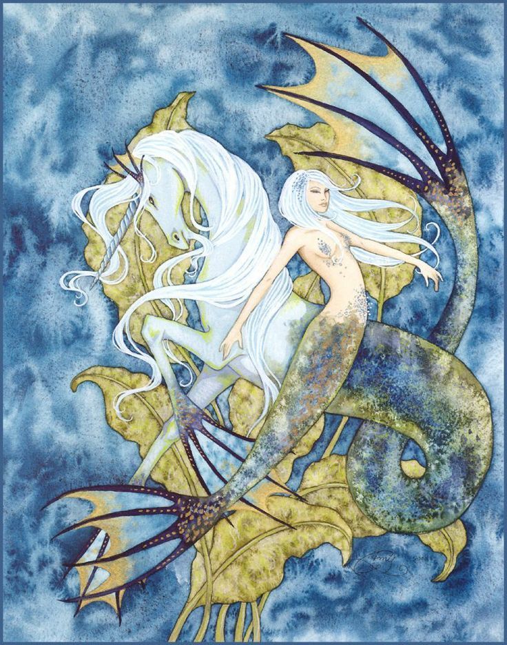 Amy Brown Aquamarine Mermaid Print