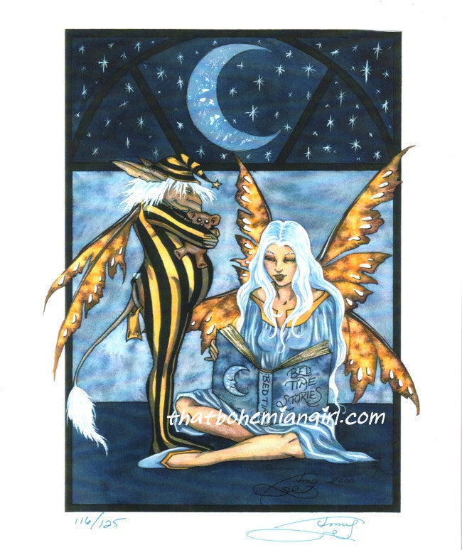 Amy Brown Bedtime Stories Fairy Postcard