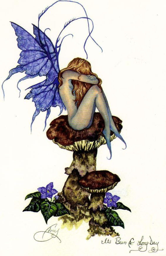 Amy Brown Been a Long Day Fairy Postcard