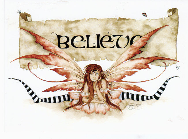 Amy Brown Believe Fairy Greeting Card