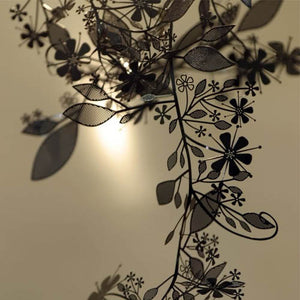 Black Chrome Plated Floral Garland Lamp