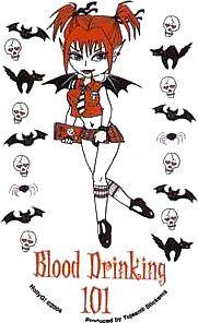 Holly Golightly Blood Drinking 101 Bats Skulls Sticker