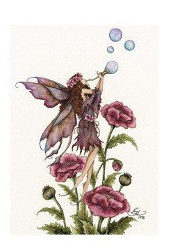 Amy Brown Blowing Bubbles Fairy Postcard