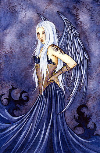 Amy Brown Blue Angel Print -- Limited Edition