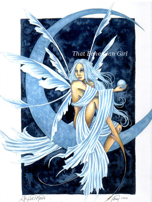 Amy Brown Blue Moon Fairy Print -- Limited Edition 11 x 14