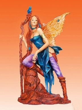 Renee Biertempfel Blue Flame Fairy Figurine